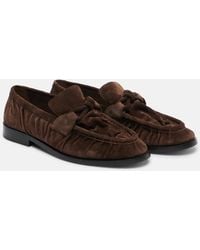 Bottega Veneta - Astaire Knot Suede Loafers - Lyst
