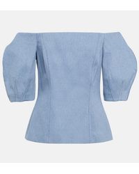 Gabriela Hearst - Ellen Off-Shoulder Cotton Top - Lyst