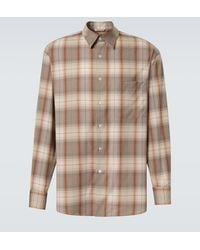 AURALEE - Checked Wool Shirt - Lyst