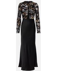 Max Mara - Lastra Sequined Tulle Maxi Dress - Lyst