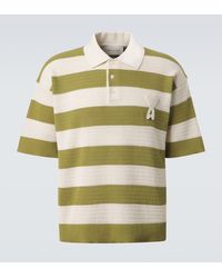 Ami Paris - Ami De Cour Striped Cotton Polo Shirt - Lyst