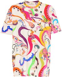 Etro Paisley Printed Cotton T-shirt - Pink