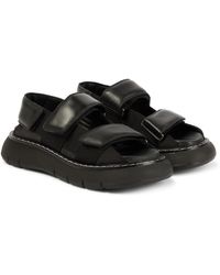 Khaite Murray Leather Sandals - Black