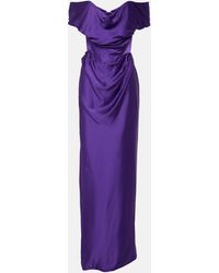 Vivienne Westwood - Off-shoulder Bustier Satin Gown - Lyst