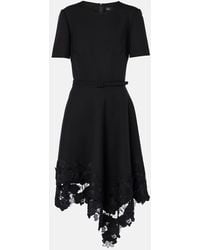 Oscar de la Renta - Asymmetric Wool-Blend Midi Dress - Lyst