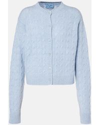 Prada - Re-Cashmere Cable-Knit Cardigan - Lyst