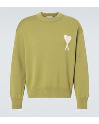 Ami Paris - Pull Ami De Coeur En Laine Et Coton - Lyst