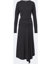 Lemaire - Cotton Jersey Crepe Midi Dress - Lyst