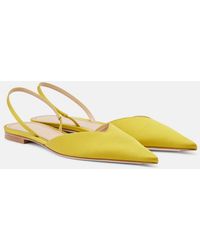 Victoria Beckham - Victoria Satin Slingback Flats - Lyst