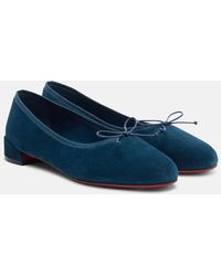 Christian Louboutin - Sweetie Jane Suede Ballet Flats - Lyst