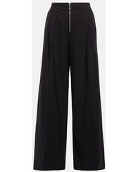 Proenza Schouler - High-Rise Wide-Leg Wool-Blend Pants - Lyst