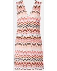Missoni - Short Dress With Zigzag Pattern - Lyst