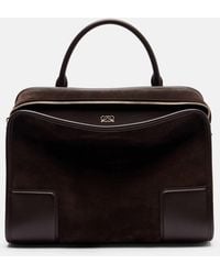 Loewe - Amazona 180 Large Suede Top-Handle Bag - Lyst