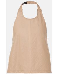 Wardrobe NYC - Halterneck Cotton-Blend Drill Top - Lyst