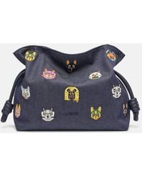 Loewe - X Louis Wain Flamenco Cats Medium Canvas Clutch - Lyst