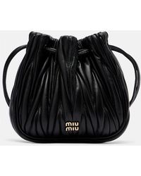 Miu Miu - Matelasse Leather Bucket Bag - Lyst