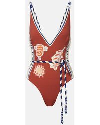 ALÉMAIS - Soleil D'Amour Printed Swimsuit - Lyst