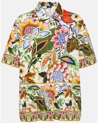 Etro - Camisa de algodon floral - Lyst