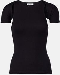 Alaïa - Layered Ribbed-Knit Jersey Top - Lyst