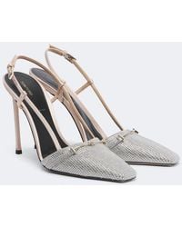 Tom Ford - Arc Embellished Satin Slingback Pumps - Lyst