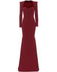 Alex Perry Robe longue Ainsley en satin - Rouge