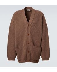 Lemaire - Oversized Ribbed-Knit Wool Cardigan - Lyst