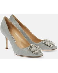 Manolo Blahnik - Pumps Hangisi 90 Con Glitter - Lyst