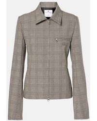 Courreges - Prince Of Wales Check Wool-Blend Jacket - Lyst