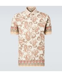 Etro - Polo De Pique De Algodon Con Paisley - Lyst