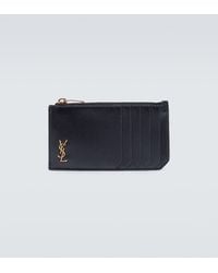 Saint Laurent - Tiny Monogramme Zip Card Holder - Lyst