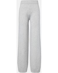 Jardin Des Orangers - Cotton And Cashmere Wide-Leg Pants - Lyst