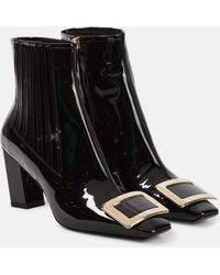 Roger Vivier - Patent Leather Ankle Boots - Lyst