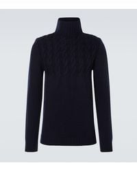 Maison Margiela - Cable-Knit Wool Turtleneck Sweater - Lyst