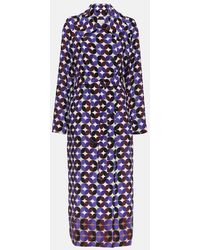 Dries Van Noten - Printed Double-Breasted Coat - Lyst