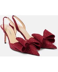 Mach & Mach - Slingback-Pumps Le Cadeau 85 Aus Veloursleder - Lyst