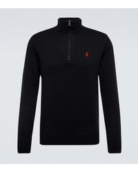 Polo Ralph Lauren Quarter-zip Cotton Sweater - Black