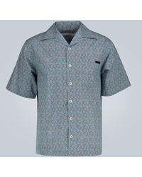 Prada - Chain Print Cotton Poplin Shirt - Lyst