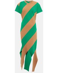 Stella McCartney - Striped Knit Midi Dress - Lyst