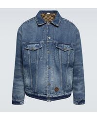 Gucci - Reversible Gg-jacquard Denim Jacket - Lyst