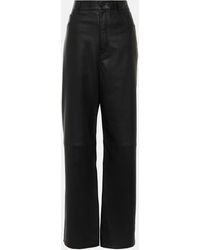 Wardrobe NYC - Pantalon ample a taille haute en cuir - Lyst