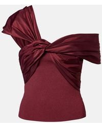 Jonathan Simkhai - Celiana Organza-Trimmed Knitted Top - Lyst
