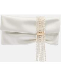 Jimmy Choo - Zandra Embellished Satin Clutch - Lyst