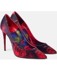 Christian Louboutin - Kate 100 Floral Satin Crepe Pumps - Lyst