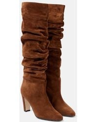 Manolo Blahnik - Calasso 90 Suede Knee-High Boots - Lyst