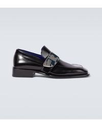 Burberry - Shield Ekd Leather Loafers - Lyst