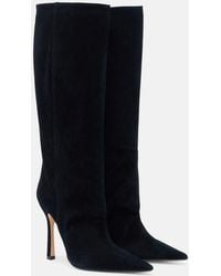 Gucci - Naomi Suede Knee-High Boots - Lyst