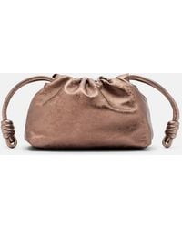 Loewe - Flamenco Mini Metallic Leather Clutch - Lyst