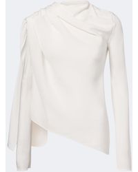 TOVE - Maevi Draped Caped Silk Top - Lyst