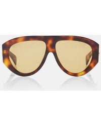 Gucci - Signoria Shield Sunglasses - Lyst
