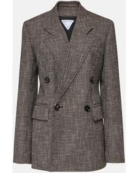 Bottega Veneta - Blazer Cruzado De Mezcla De Lana - Lyst